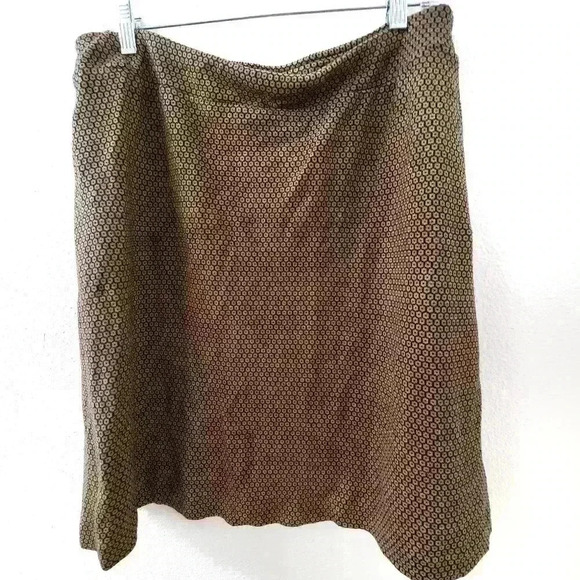 J Jill Ponte Knit A Line Skirt Medium Knee Length Geometric Pattern - Picture 2 of 5